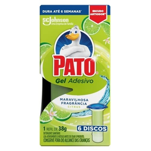 Gel Adesivo Sanitário Citrus Refil Pato 6un