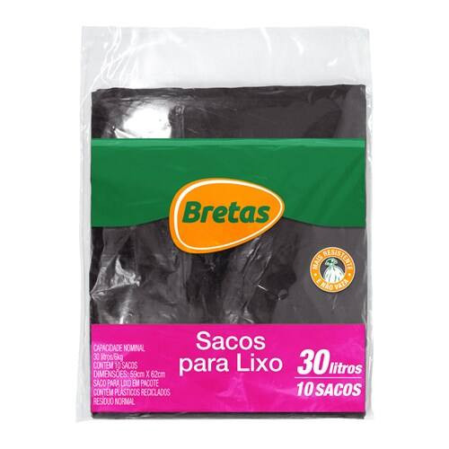 Saco Lixo Almof 30l Bretas com 10un