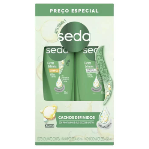 KIT SHAMPOO E CONDICIONADOR  SEDA CACHOS