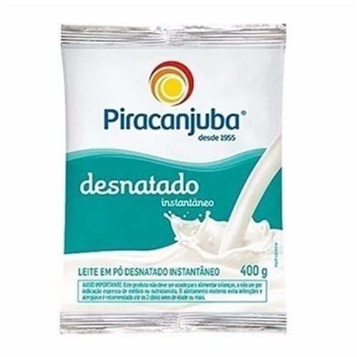 Leite em Pó Piracanjuba Desnatado Instantâneo 400g