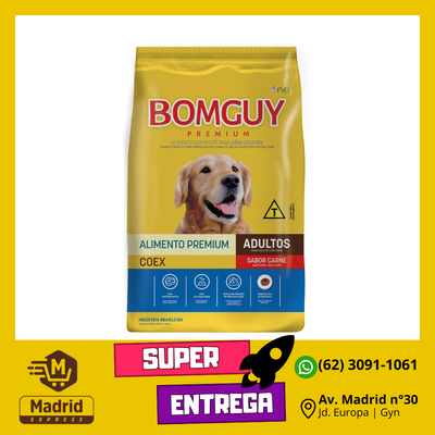 RAÇAO BOMGUY PREMIUM COEX PARA CAES ADULTOS SABOR CARNE 2KG UND 