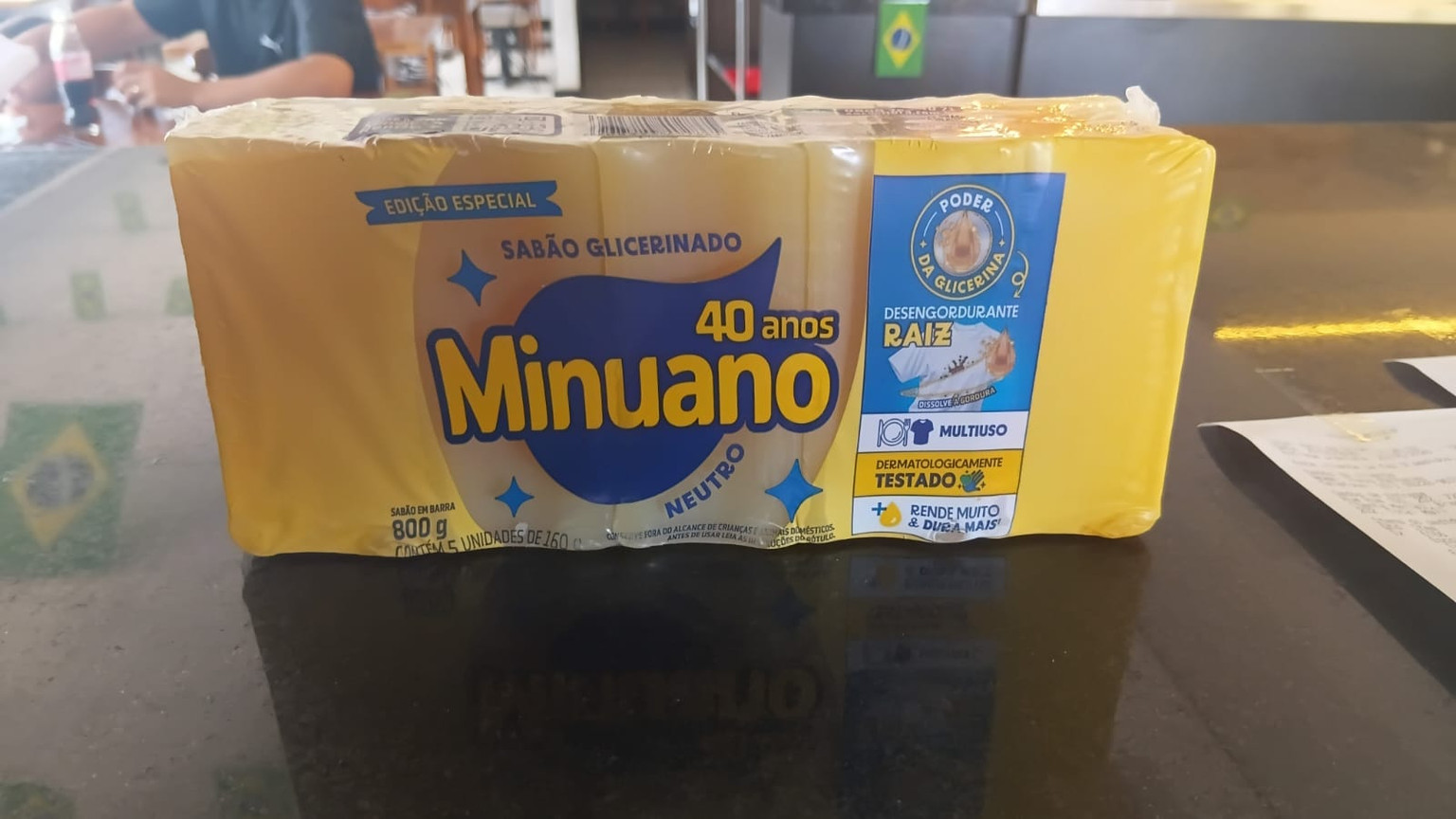 892 - SABÃO EM BARRA MINUANO NEUTRO 900 G