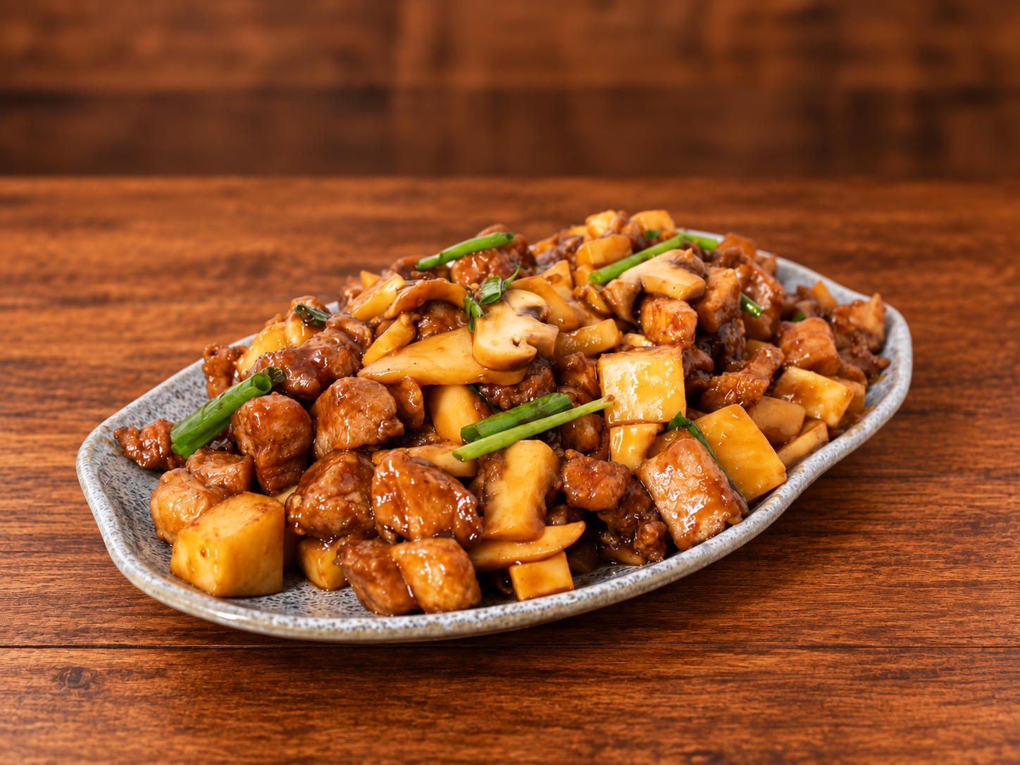 Lombo xadrez c/ broto de bambu e champignon - 800g