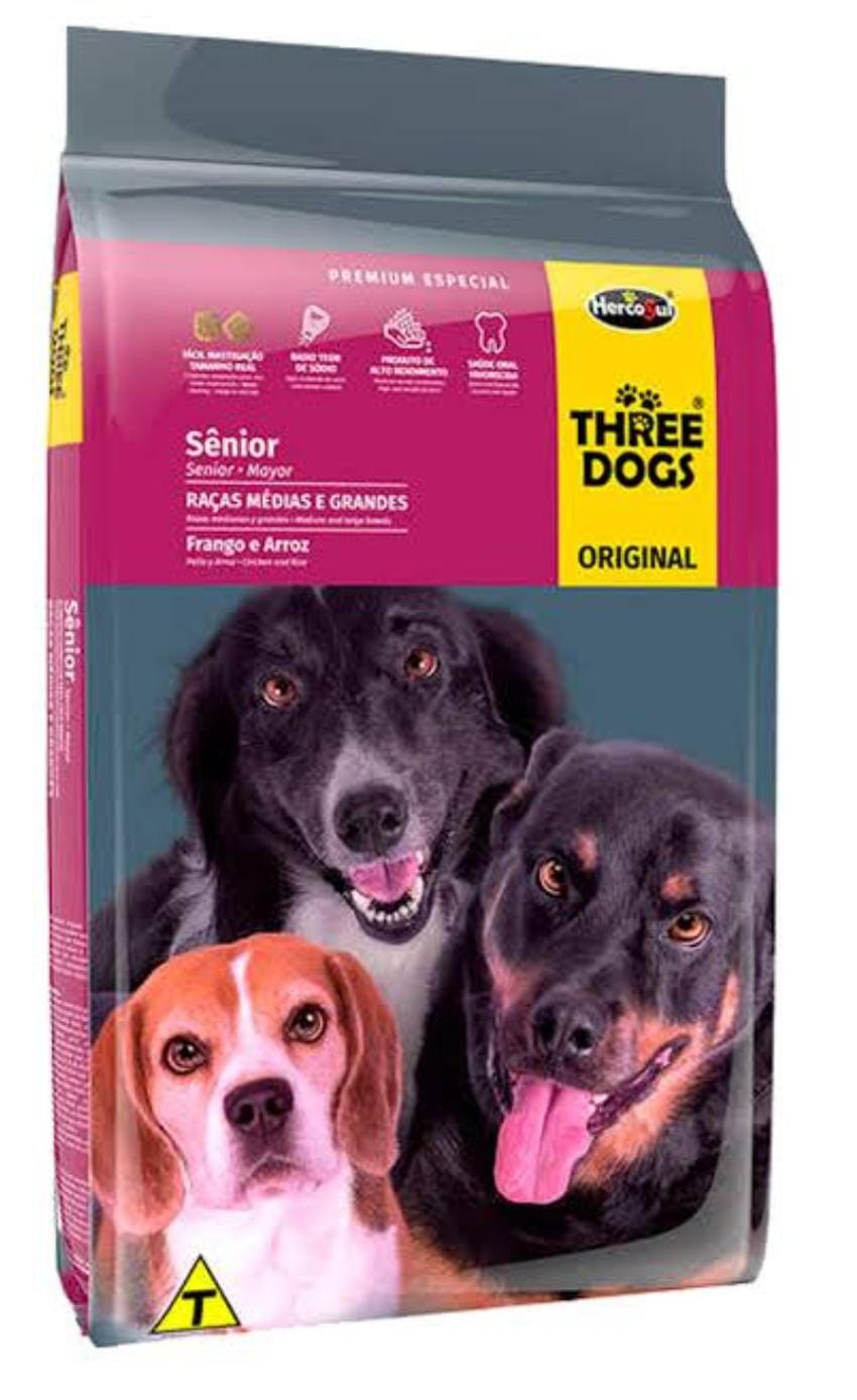 Three Dogs Sênior Original Médias e Grandes 15Kg