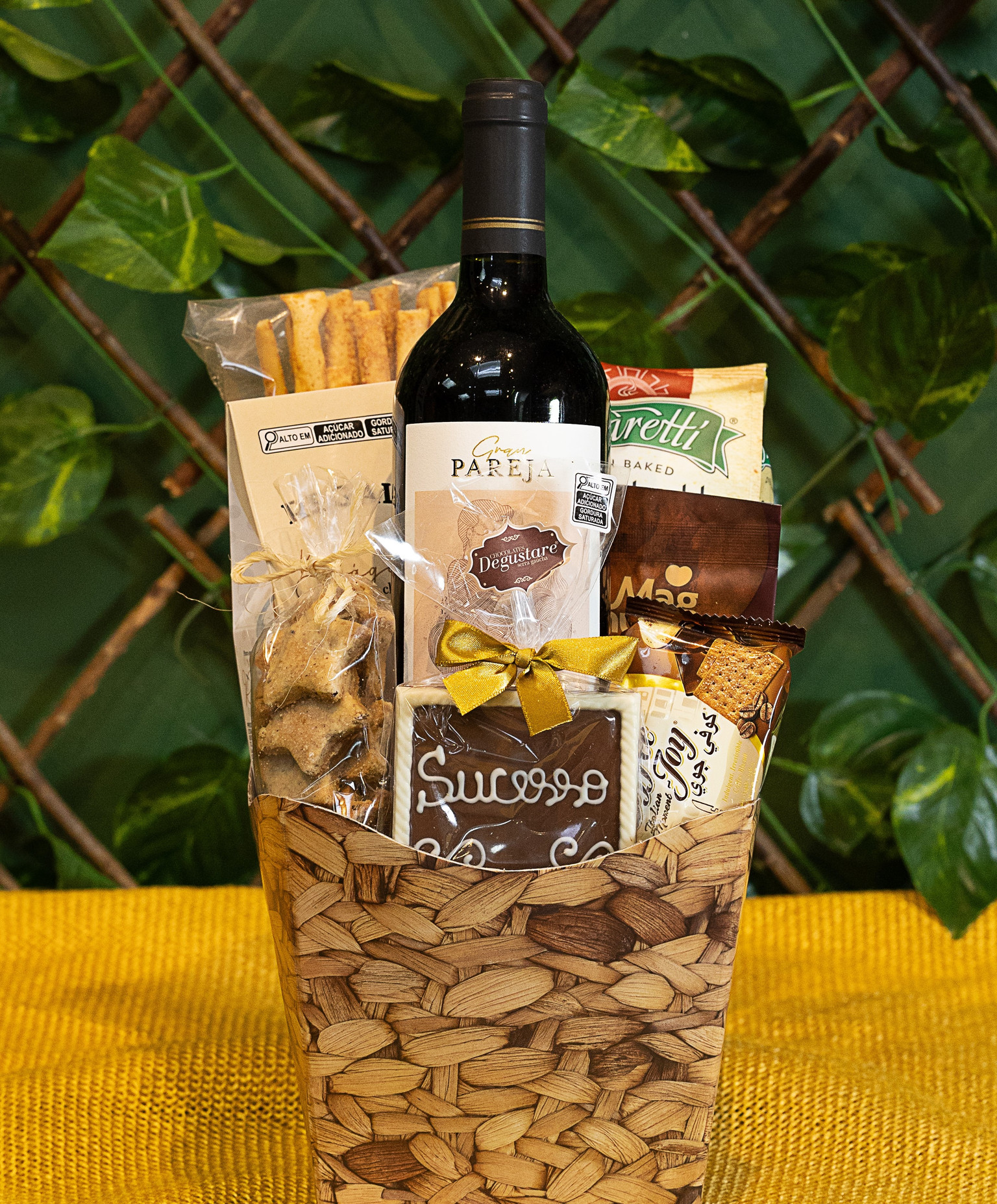 Cesta Cachepô Wine