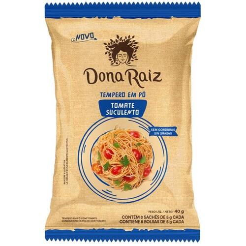 Tempero Pronto Dona Raiz Tomate Suculento Embalagem 40g