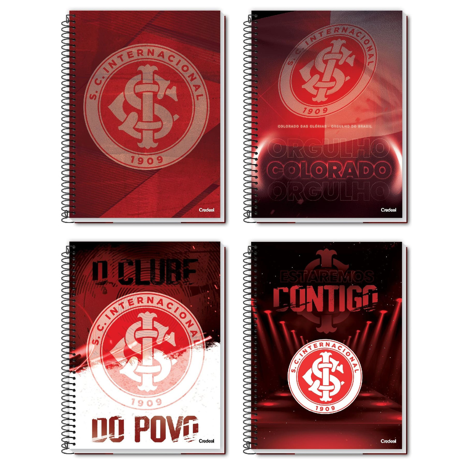 Caderno credeal 80 folhas S.C. Internacional 
