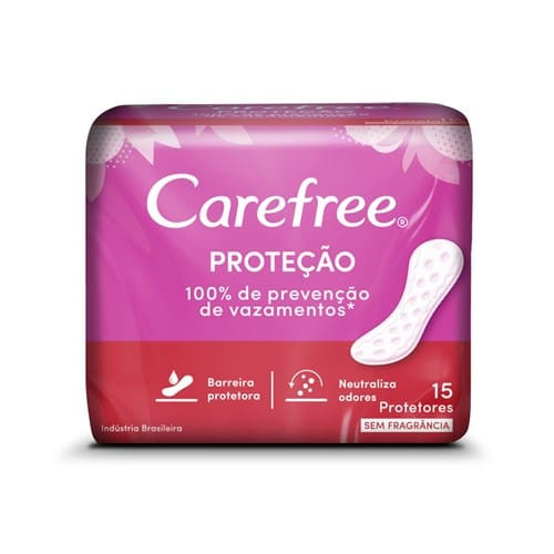 Protetor Diário Proteção sem Fragrância Carefree 15un