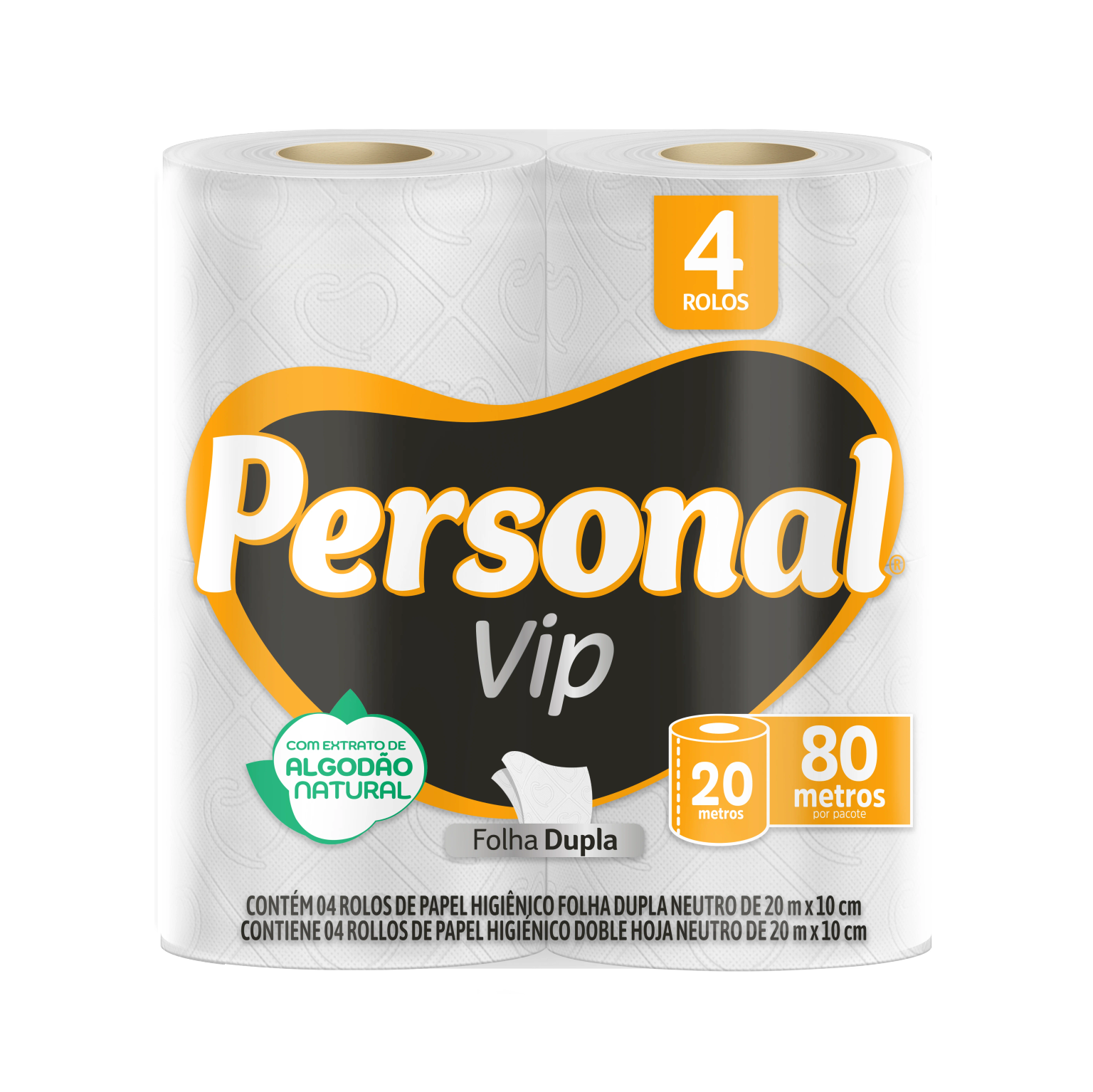 Papel Higiênico Personal VIP C/4 Rolos de 20M
