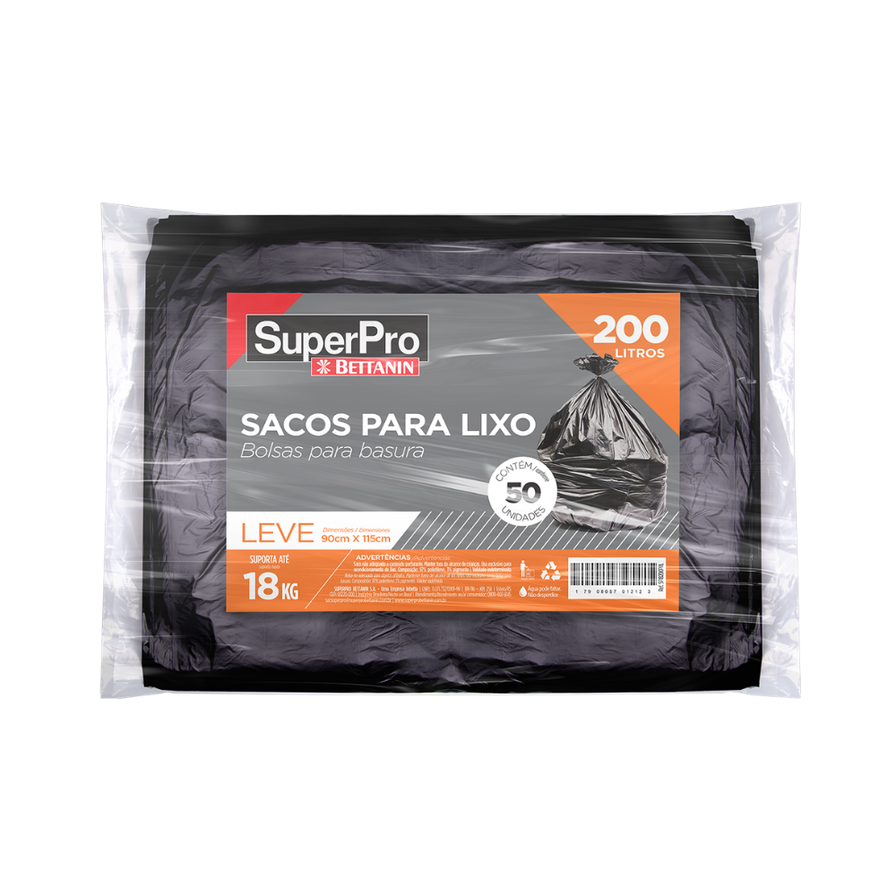 SACO LIXO SUPERPRO 200L/L AL C50