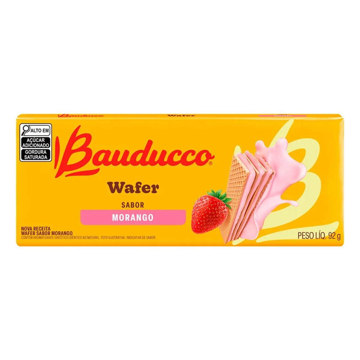 Biscoito Bauducco Wafer Morango 92g