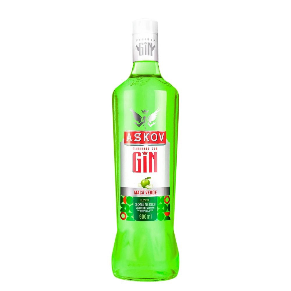 GIN ASKOV MAC VER BEBIDA ALCOOLICA 900ML