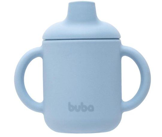Copo de Transição em Silicone com Alça Buba - Azul