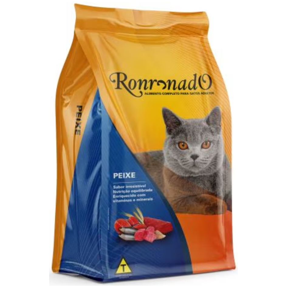 RAÇAO GATO RONRONADO PEIXE 1KG
