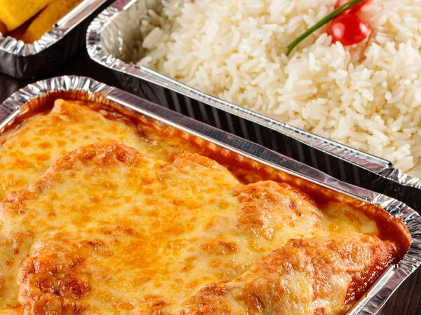 Frango Parmegiana c/ Arroz Branco