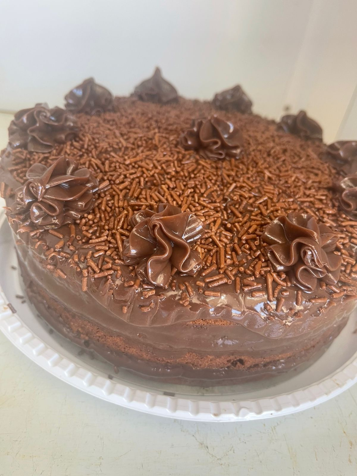 Bolo fatia de chocolate 