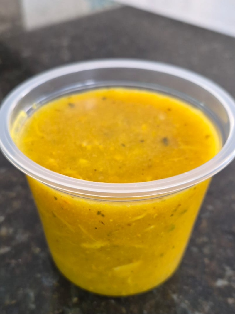 CALDO MANDIOCA COM FRANGO (FIT) 380 ML Congelado.