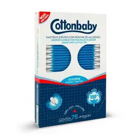Hastes Flexiveis c/Pontas de Algodao (Cottonbaby) 75Un