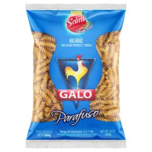 MACARRAO GALO PARAFUSO 500G (AZUL)