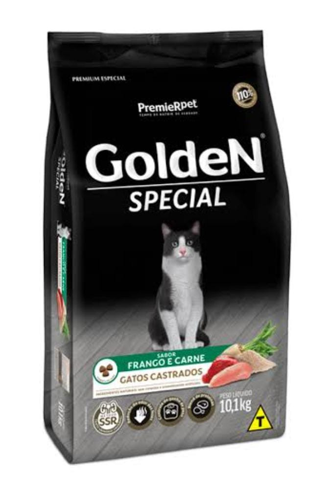 Golden Special Gatos Castrados Sabor Frango e Carne 