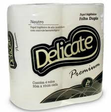 PAPEL HIG DELICATE PREMIUM FOLHA DUPLA 30M C/4 UN