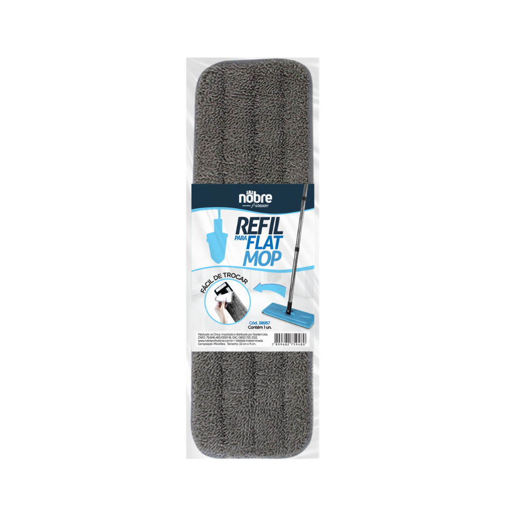 REFIL MICROFIBRA FLAT MOP SLIM NOBRE