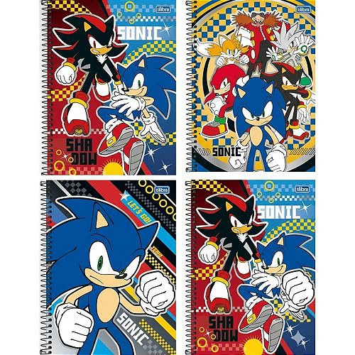 Caderno tilibra sonic 1 matéria 80 folhas 