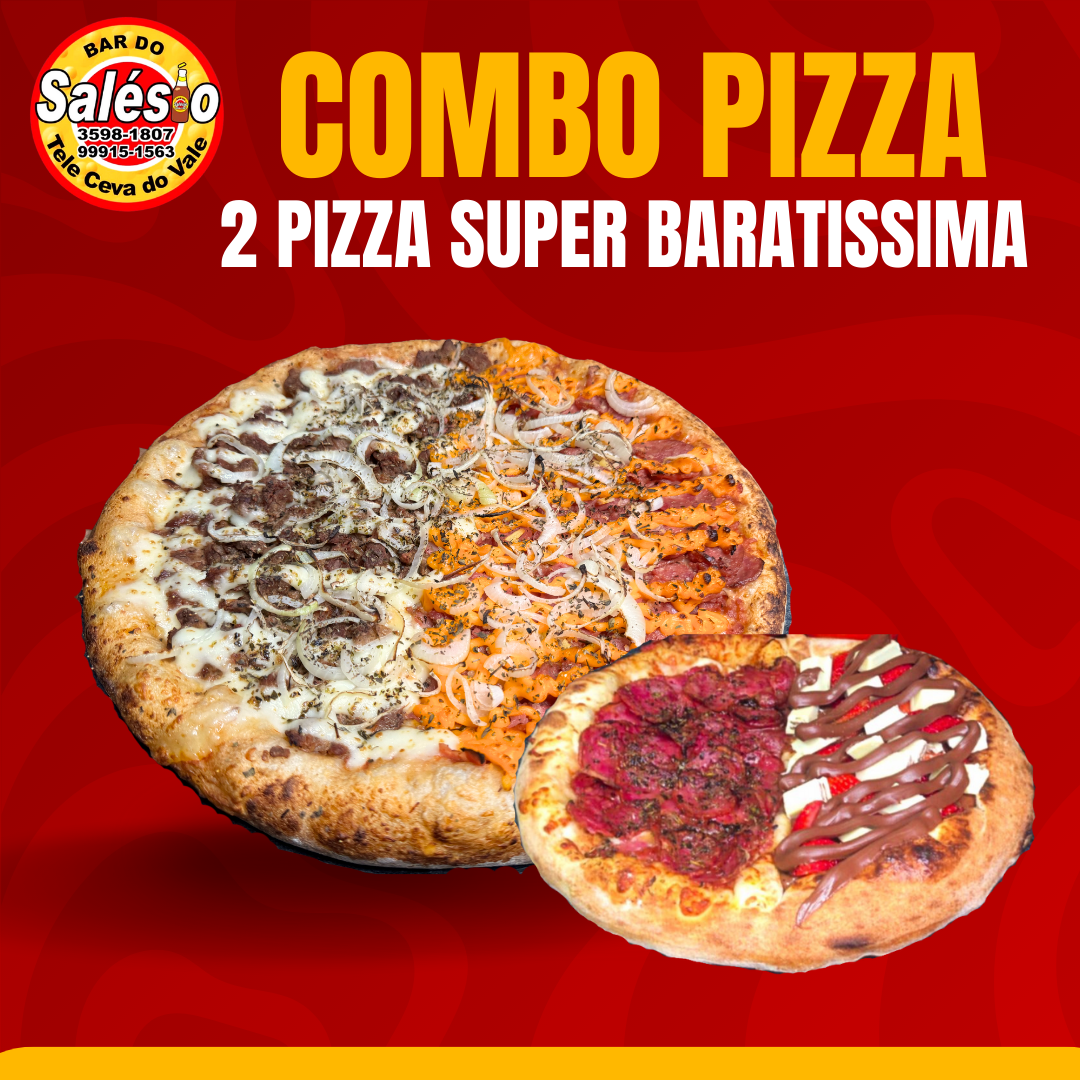 Combo Pizza Grande + Pequena (sabores especiais)