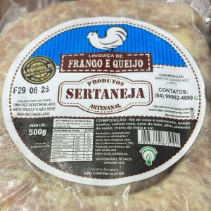 LINGUICA FRANGO COM QUEIJO 500G