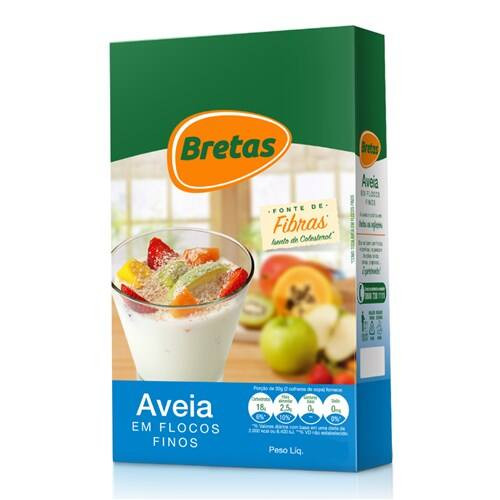 Aveia em Flocos Finos Bretas 170g