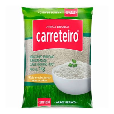 ARROZ CARRETEIRO 1KG BRANCO 