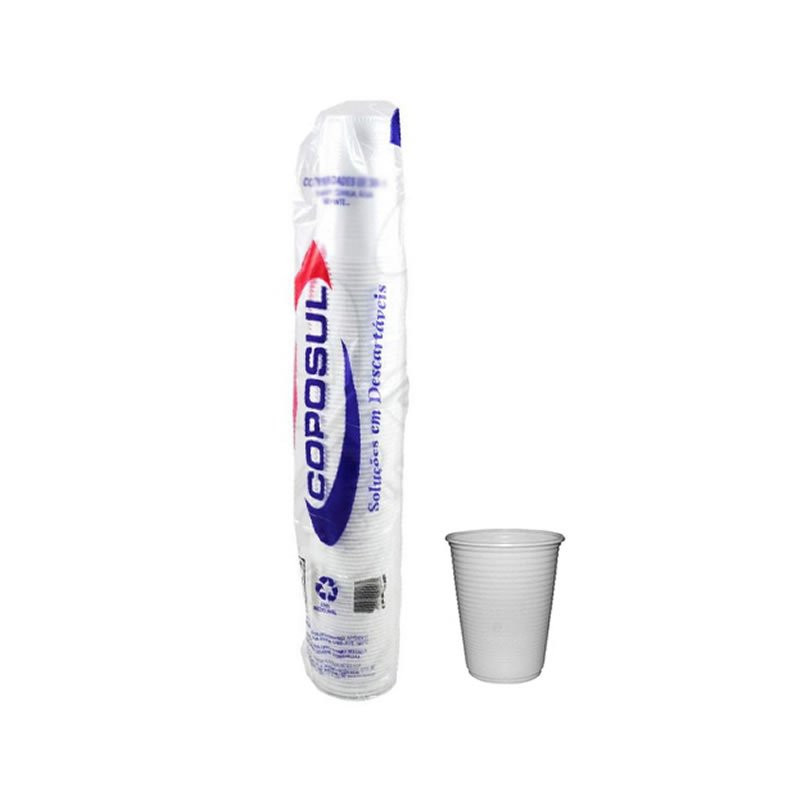 COPO DESCARTAVEL COPOSUL BRANCO 180ML C/100UN