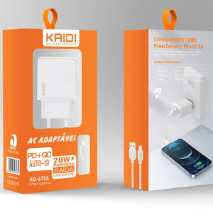 CARREGADOR C CABO IOS TURBO KAIDI KD-670A