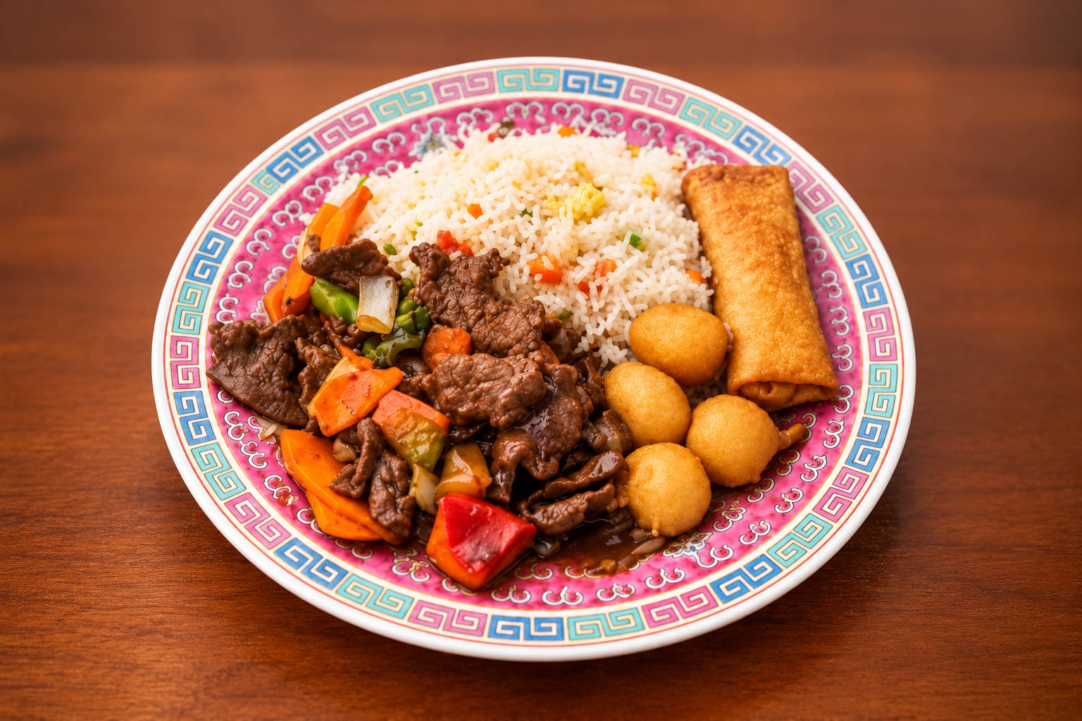Executivo Carne de vaca com legumes + coca 200 ml + biscoito da sorte