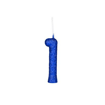 VELA CINT.GLITER AZUL REGINA N°1