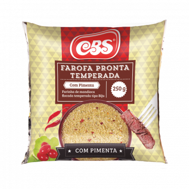 Farofa cbs temperada 250g c/ pimenta
