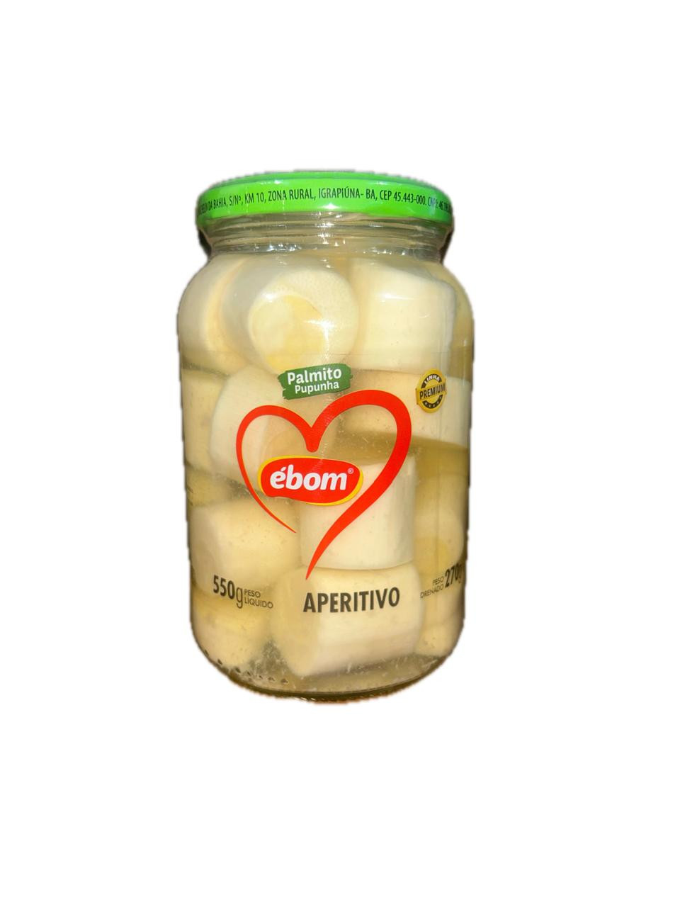 PALMITO PUPUNHA APERITIVO EBOM 270G