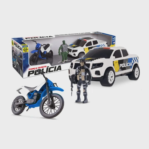BRINQUEDO CARRO FORÇA TAREFA POLICIA CX 45CM