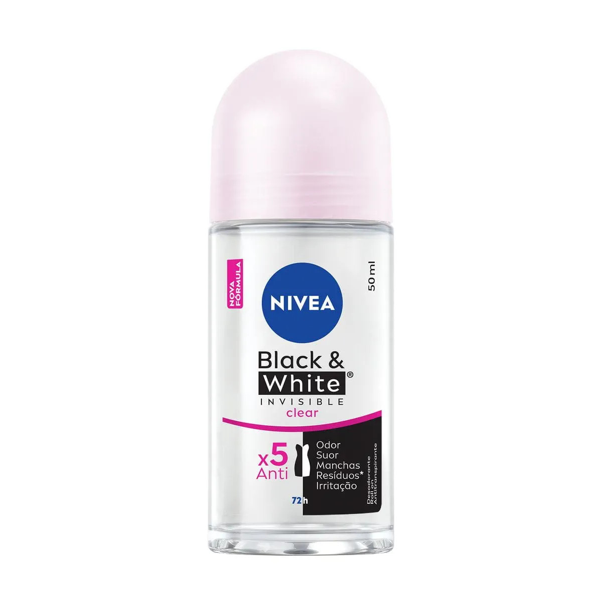 Desodorante Nivea Roll black e White feminino