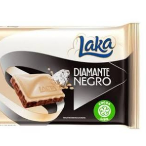 BARRA DE CHOCOLATE DIAMANTE NEGRO MEIO A MEIO LACTA