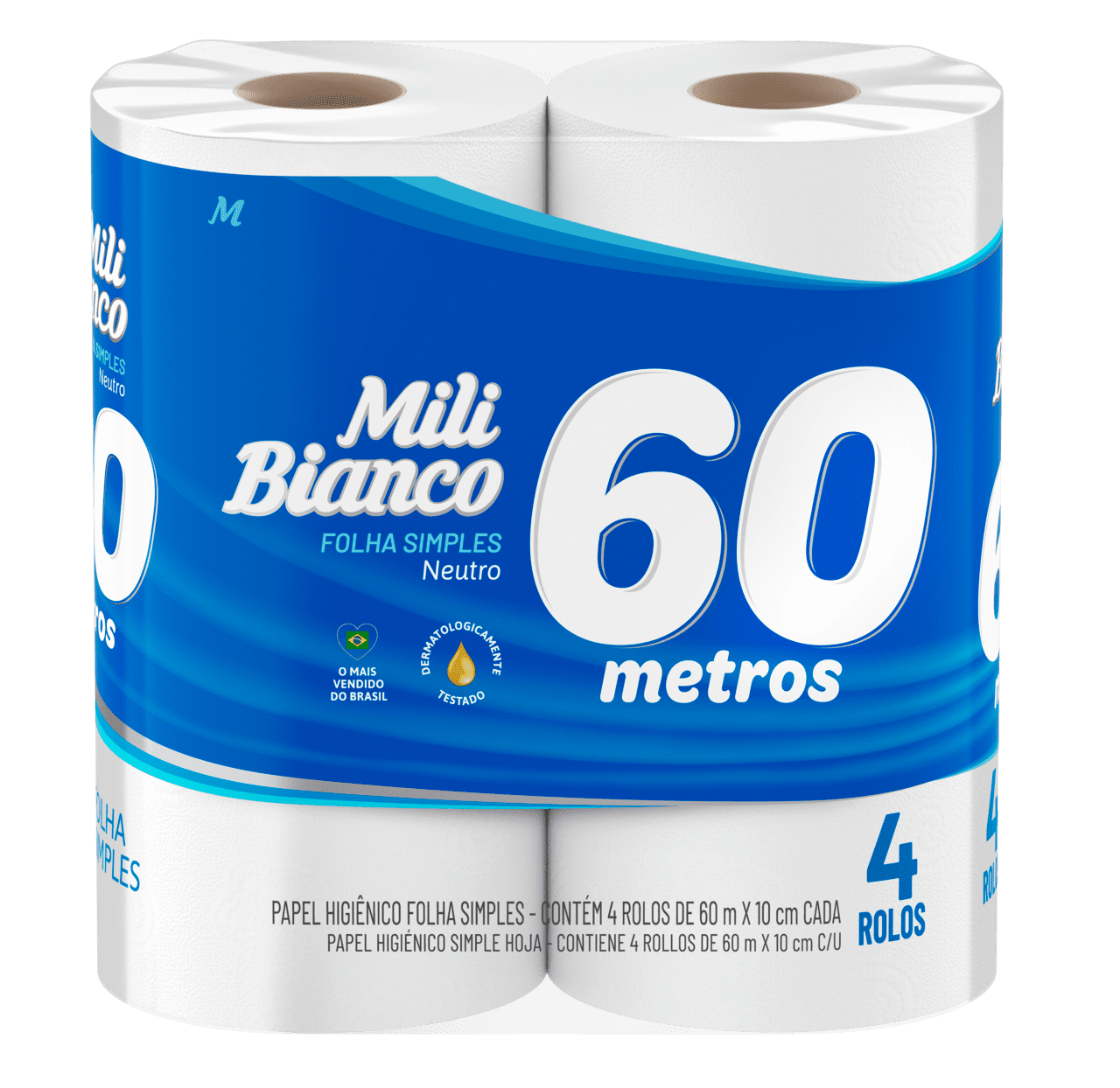 PAPEL HIG MILI BIANCO 60M C/4UN
