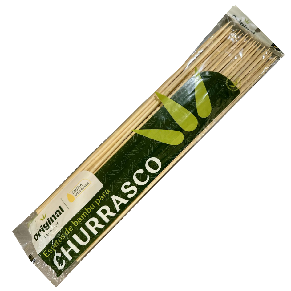 ESPETINHO BAMBU ORIGINAL 30CM C/50UN