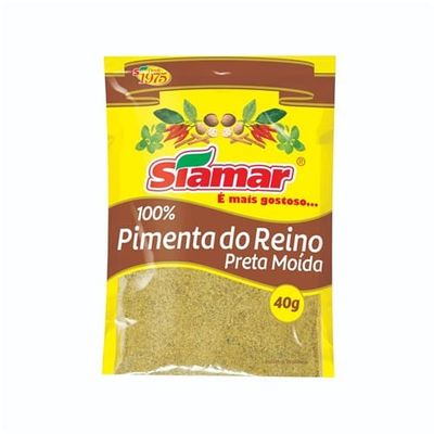 Especiarias Siamar Pimenta do Reino Moída Pacote 40g