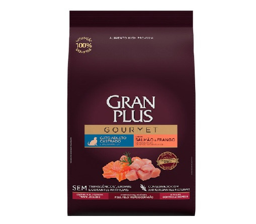 Gran Plus GOURMET Castrado Salmão e Frango 10,1Kg