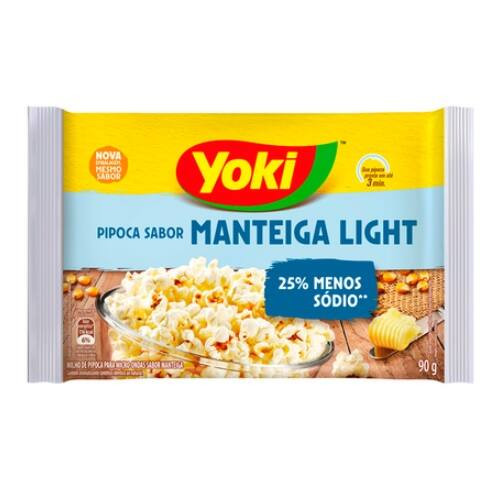 Pipoca Micro Yoki 90g Manteiga Light