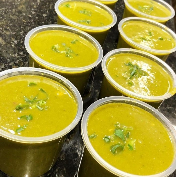 CALDO MANDIOCA C/ FRANGO (FIT) 400 ML  Pedidos Seg a Sex 10:00 a 14:00 Hs