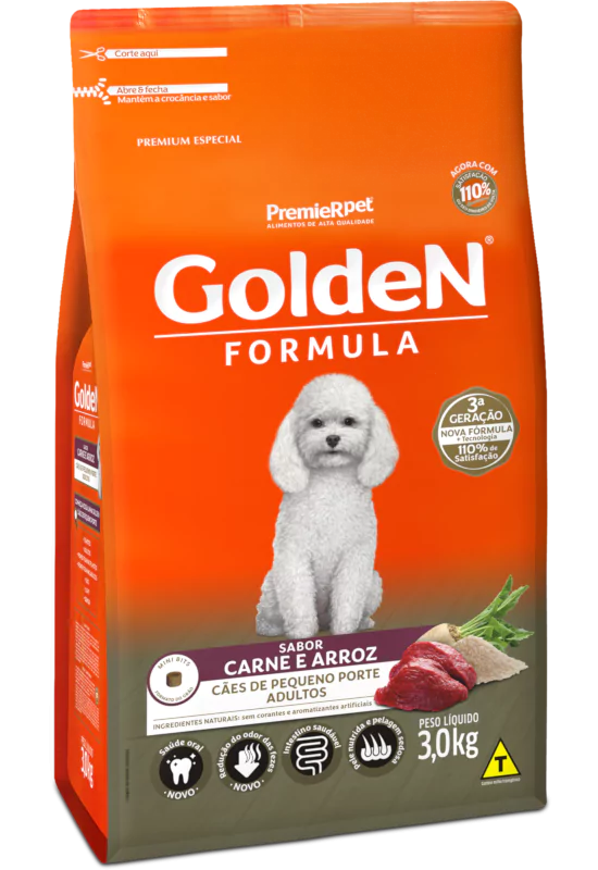 Golden Formula Porte Peq. Carne & Arroz 15kg 