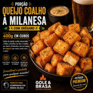 PORÇÃO QUEIJO COALHO A MILANESA