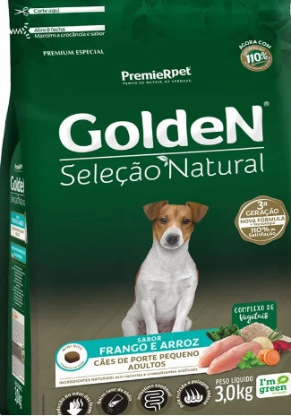 Golden Seleção Natural  Porte Peq Frango & Arroz 3kg