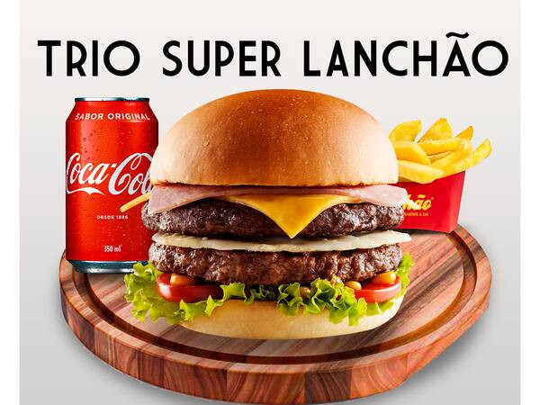 Combo Super Lanchão - Duplo Completo + Fritas + Refri ou Suco